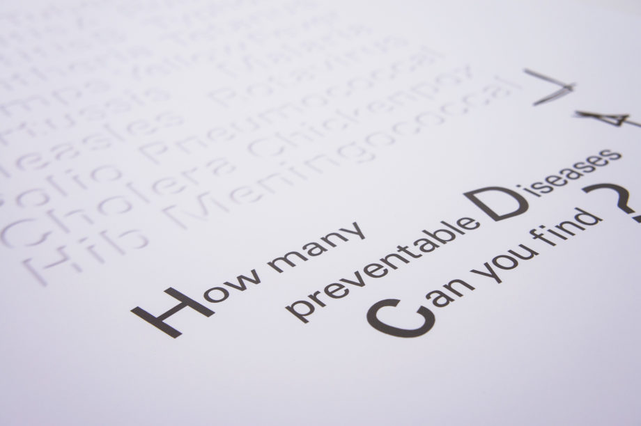 ポスターデザイン案　予防可能な病気