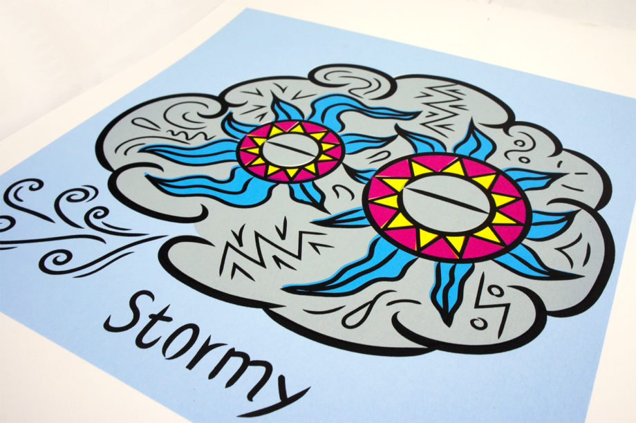 版画　Stormy