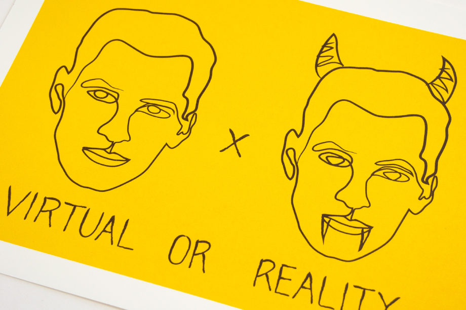 版画　バーチャルリアリティ